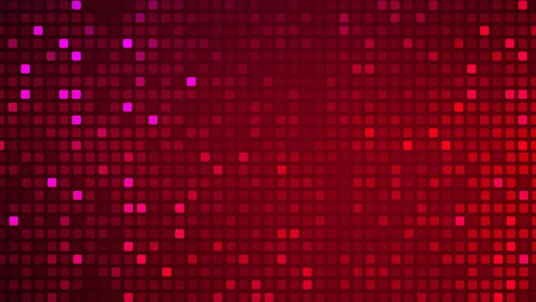 Fundo de pixels vermelhos, ilustração de alerta contra links falsos de login